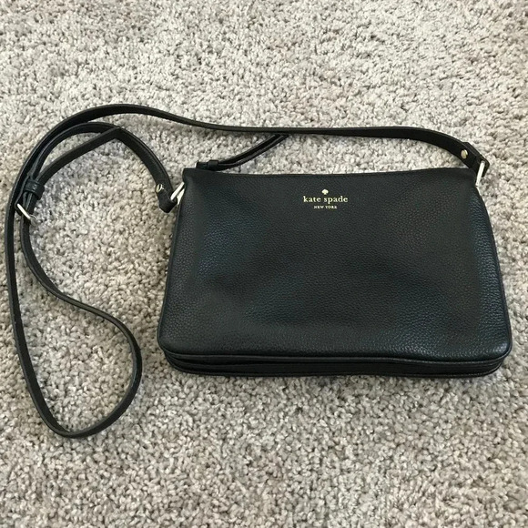 Kate Spade Small Black Crossbody Purse - Picture 1 of 5